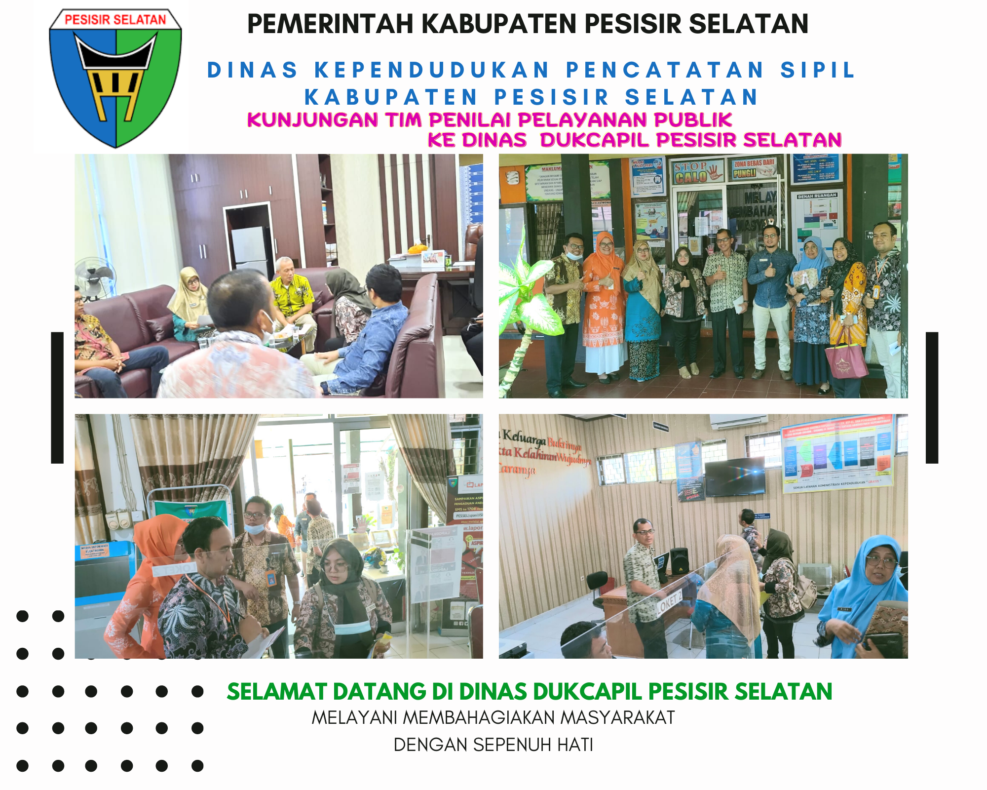 KUNJUNGAN TIM PENILAI PELAYANAN PUBLIK DARI OMBUDSMAN PERWAKILAN SUMATERA BARAT