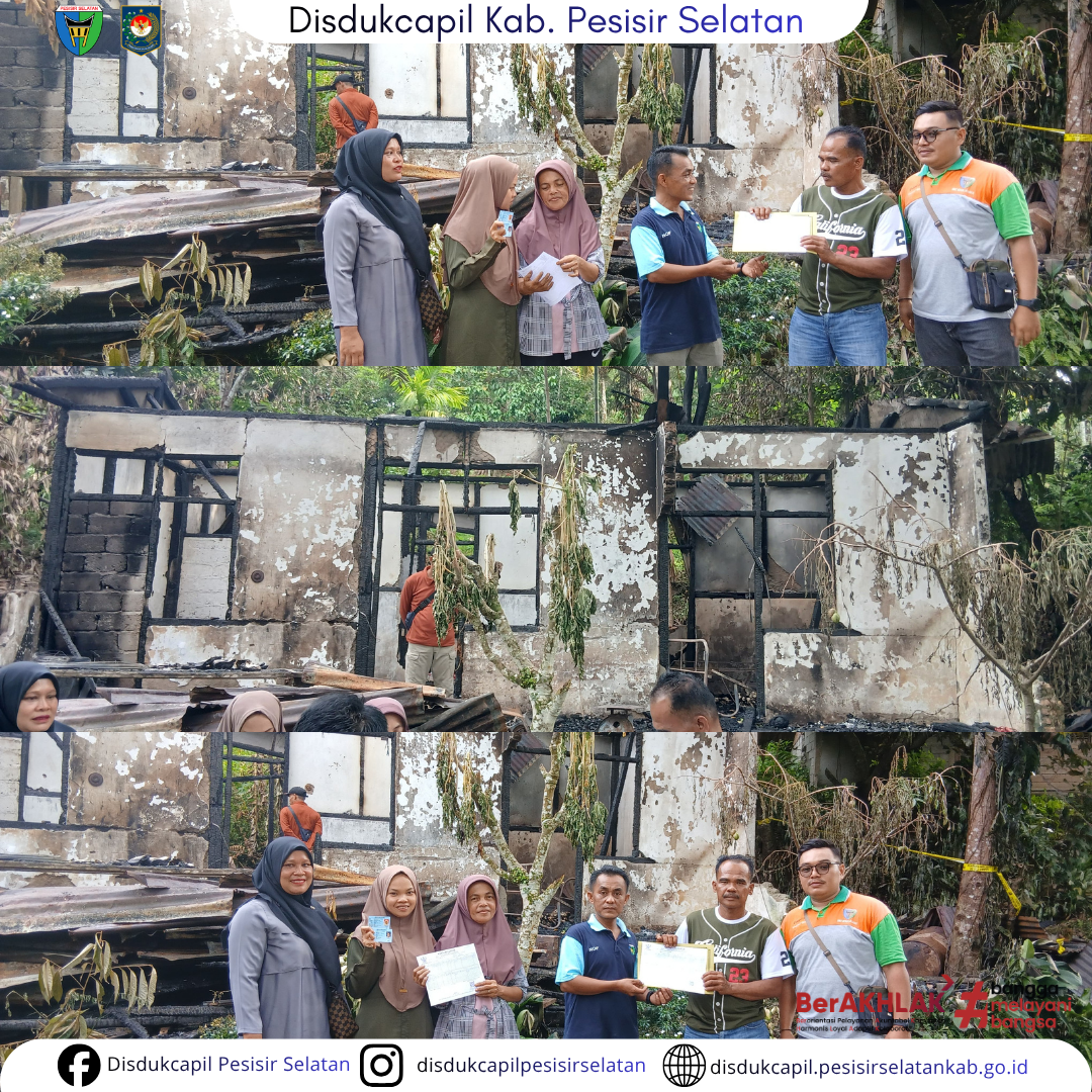 UKL IV Jurai Serahkan Dokumen Kependudukan kepada Korban Kebakaran di Kampung Bukit Parik