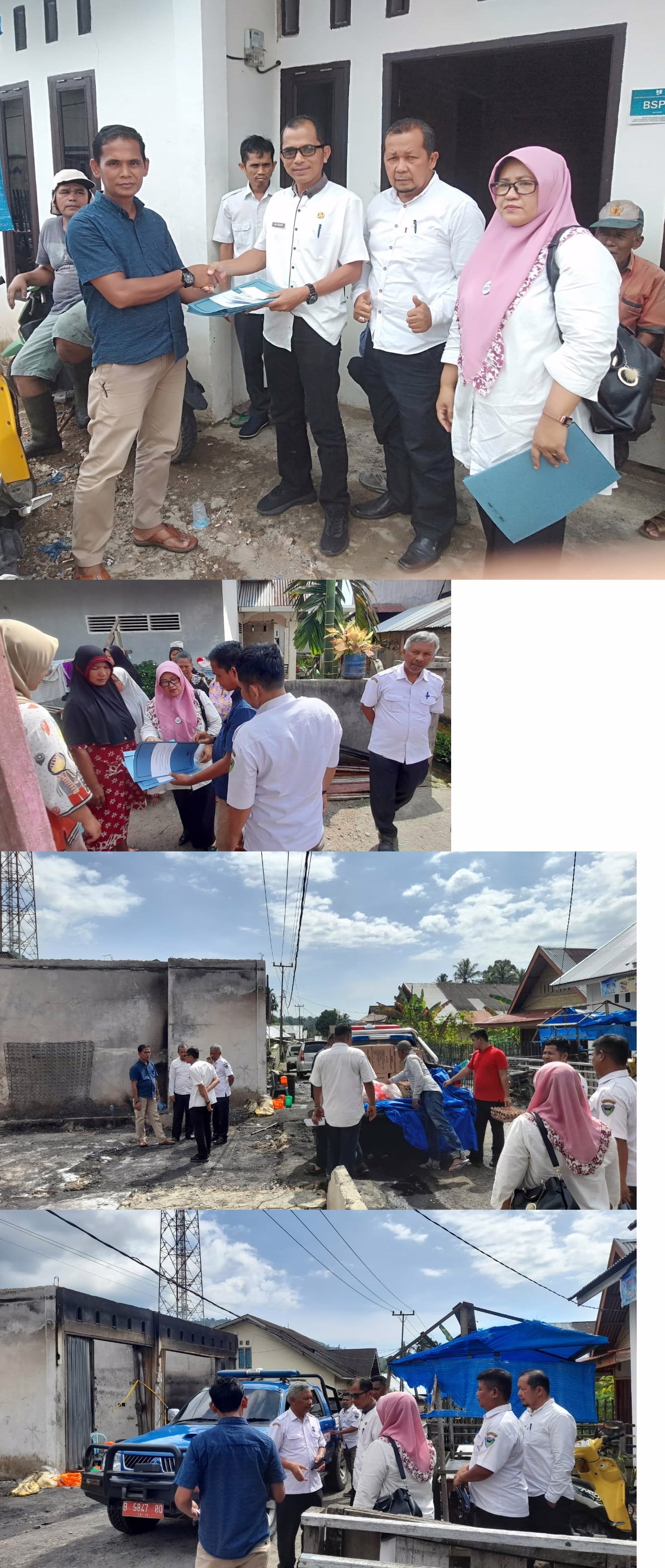 DUKCAPIL PESISIR SELATAN BANTU WARGA TERTIMPA MUSIBAH KEBAKARAN