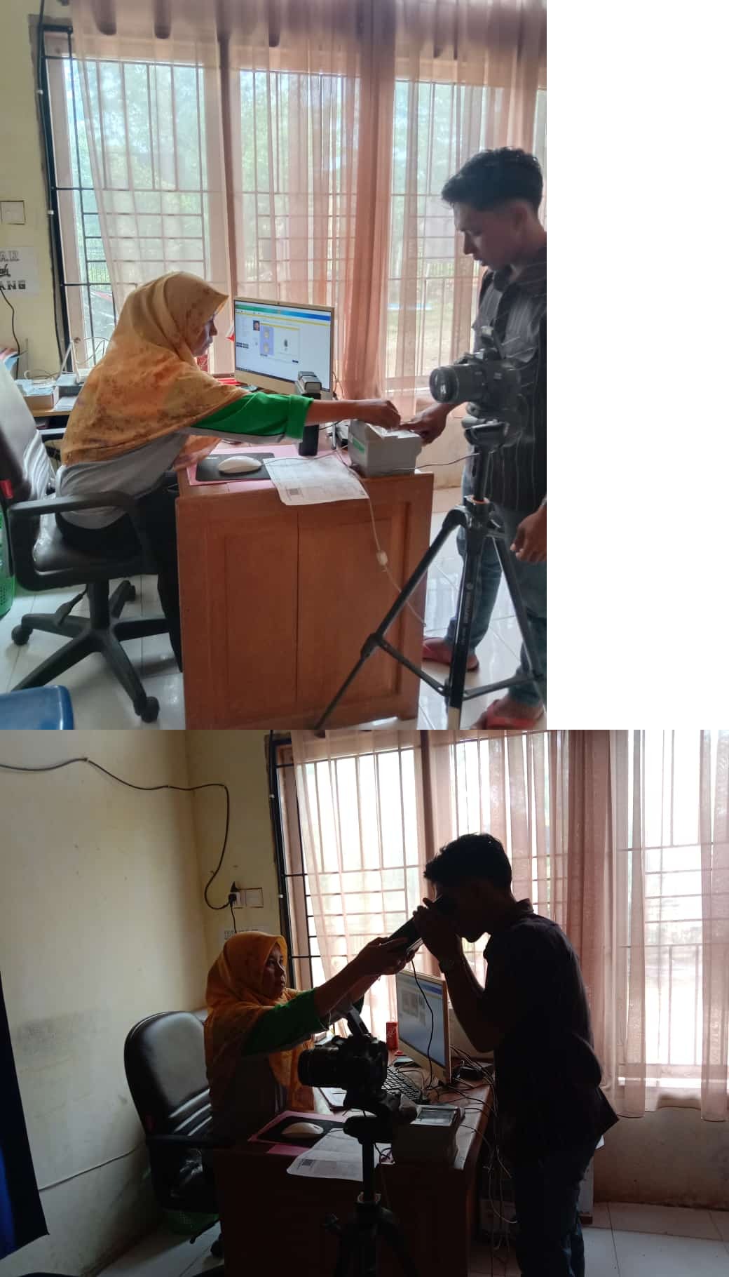 PEREKAMAN KTP-el PEMULA DI UKL DISDUKCAPIL KECAMATAN LINGGO SARI BAGANTI